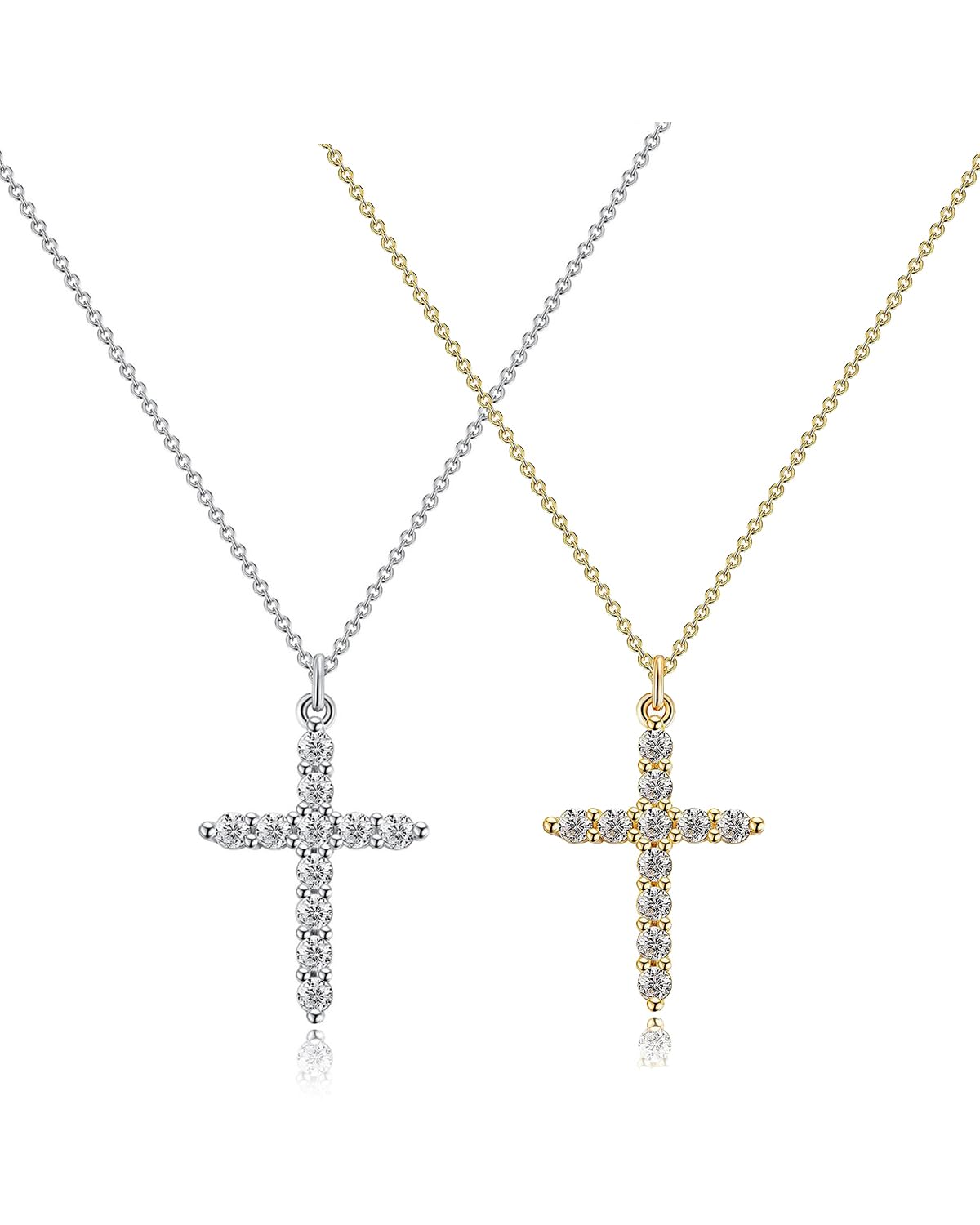 DuoCross Faith Necklace Set in Gold & Silver