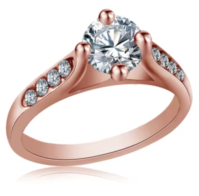 Rose Gold Zircon Ring