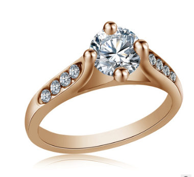 Rose Gold Zircon Ring